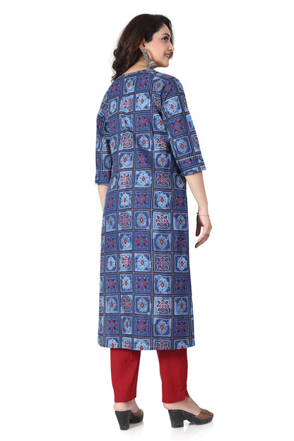 Meniki Women's Bandhani Print Multi Color Kurti