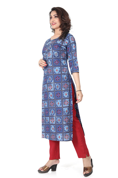 Meniki Women's Bandhani Print Multi Color Kurti