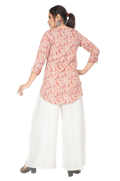 Meniki Women's Relaxed Fit Palazzos With A Drawstring