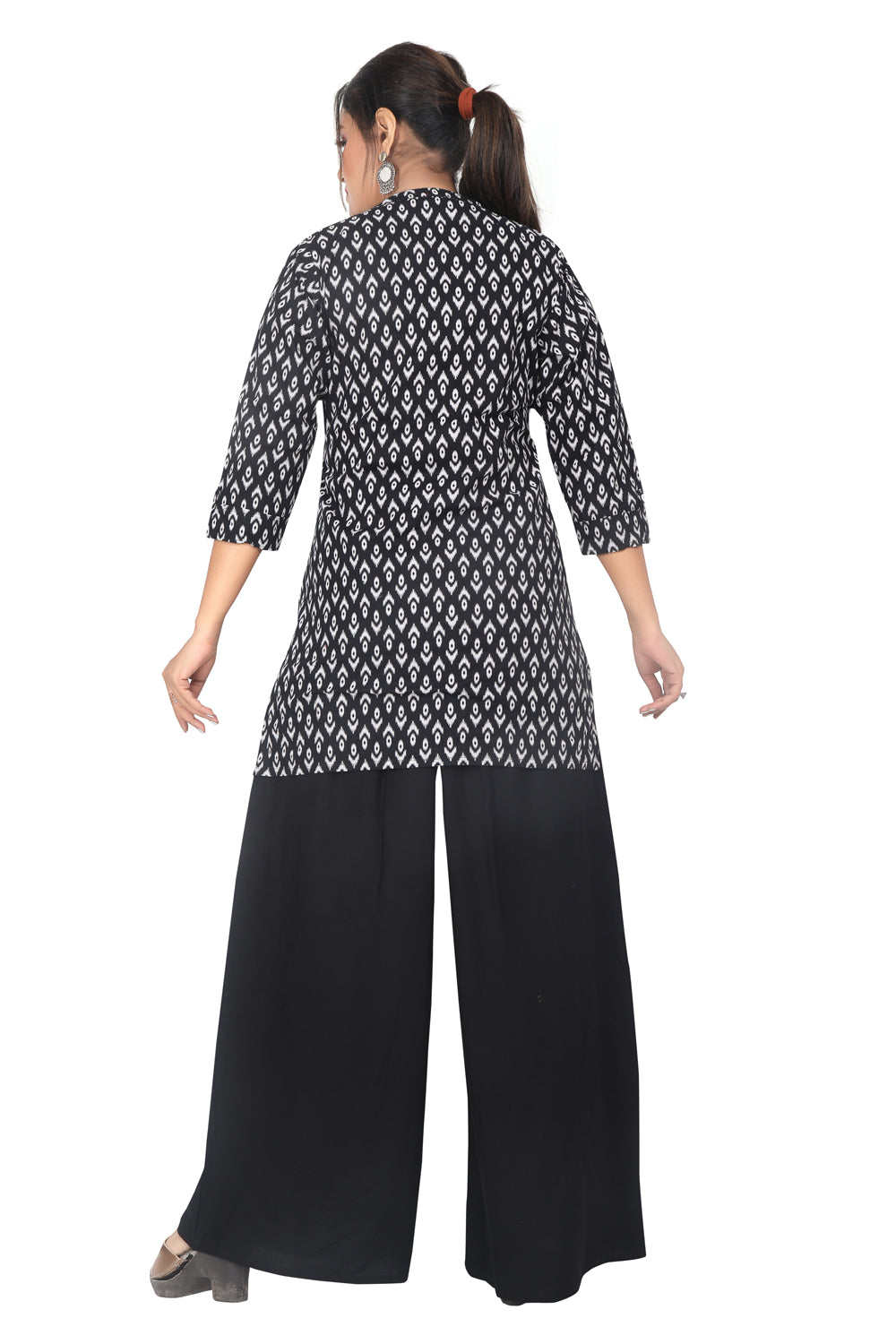 Meniki Women's Relaxed Fit Palazzos With A Drawstring