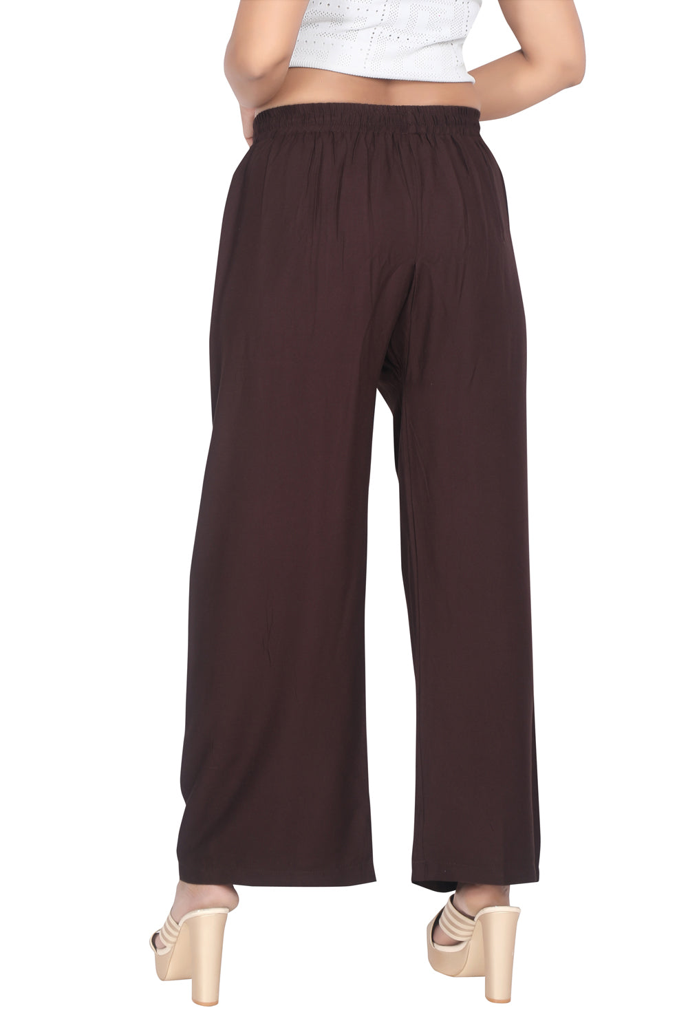 Meniki Women's Relaxed Fit Palazzos Without Drawstring