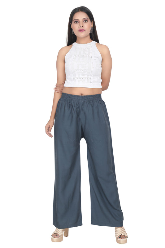 Meniki Women's Relaxed Fit Palazzos Without Drawstring