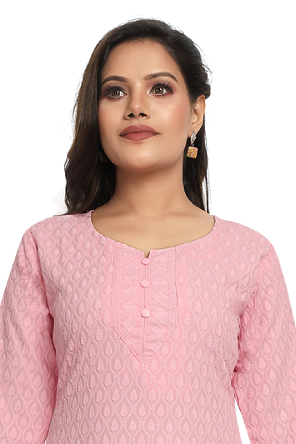 Meniki Women's Chikankari Embroidered Cotton Kurti